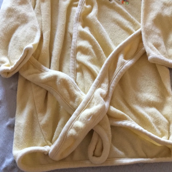 8/15 Yellow terry cloth monkey robe - Picture 4 of 5